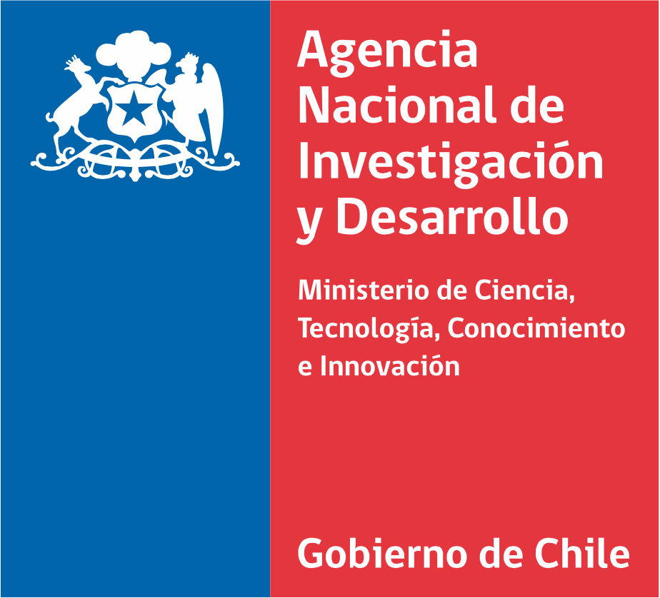 Logotipo de la Agencia Nacional de Investigación y Desarrollo de Chile correspondiente al Ministerio de Ciencia, Tecnología, Conocimiento e Innovación. Gobierno de Chile